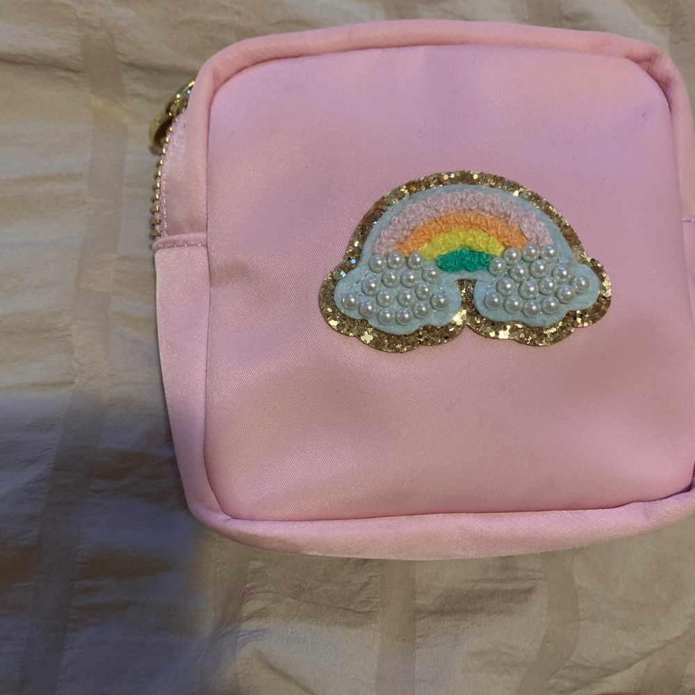 SCL flamingo pouch with rainbow patch
